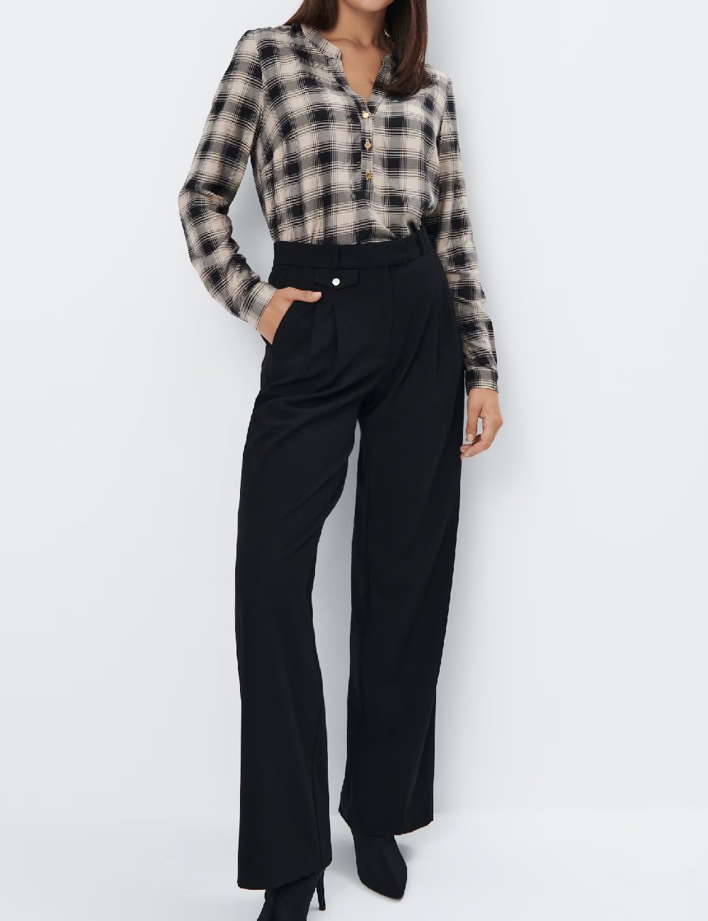 Bluza Mohito, negru/crem - 1 | YEO