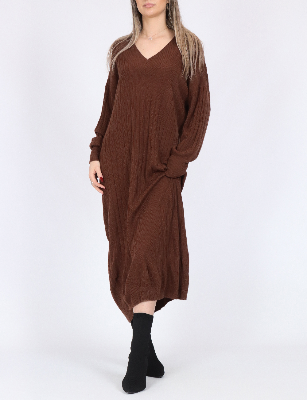 Rochie medie Vero Moda, maro