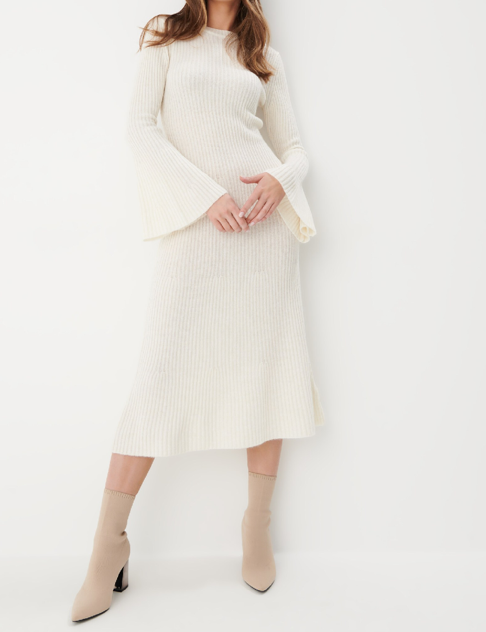 Rochie medie Mohito, alb