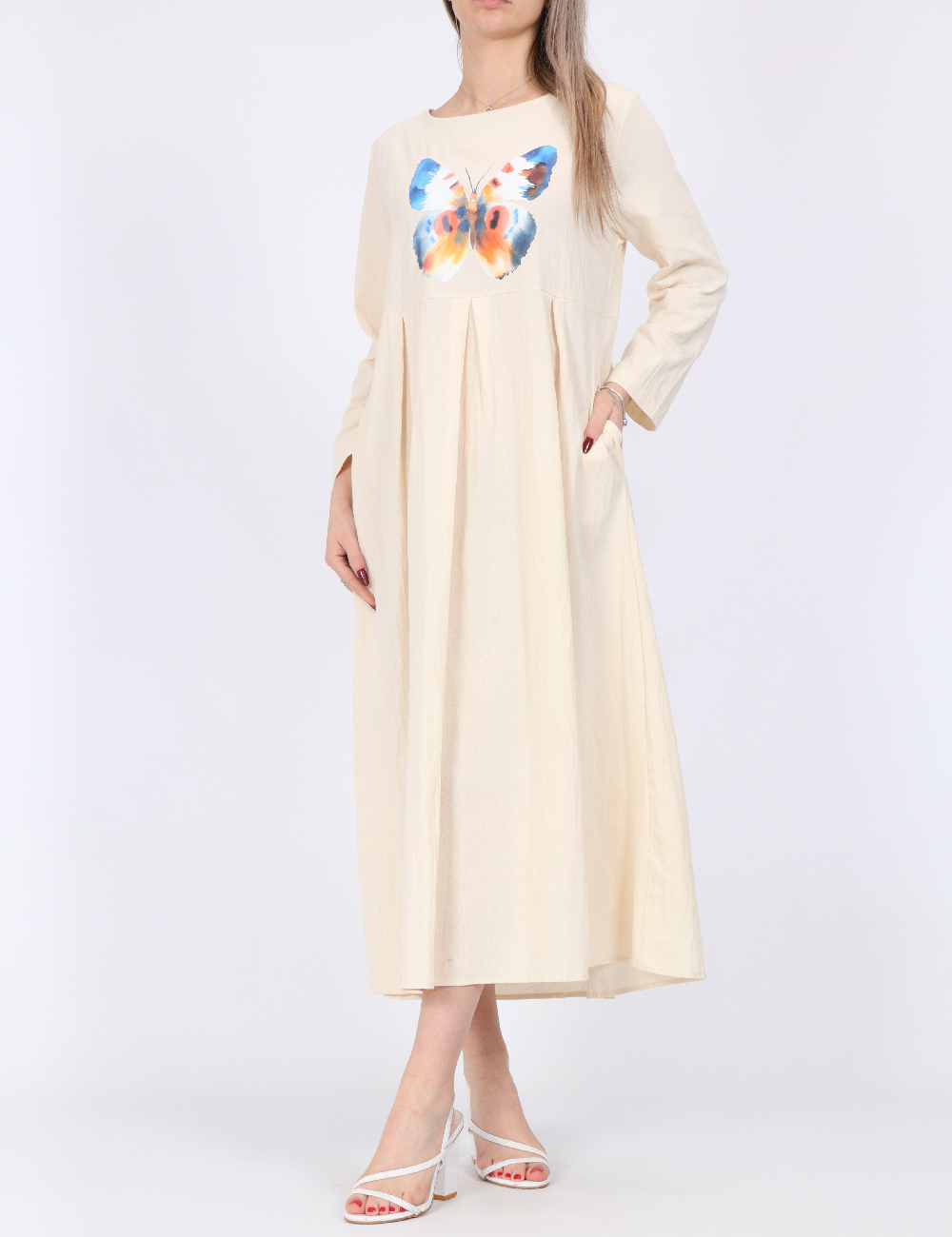 Rochie medie SHEIN, crem