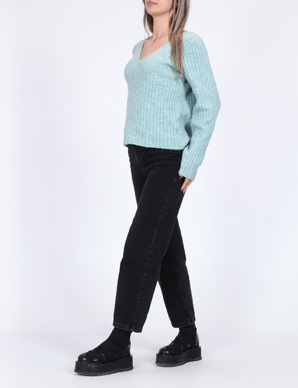 Pulover Jacqueline de Yong, albastru - 1 | YEO