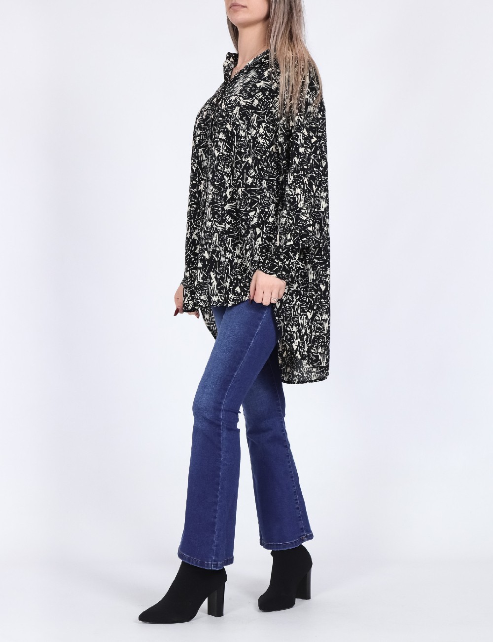 Camasa Oversize Only, negru - 1 | YEO