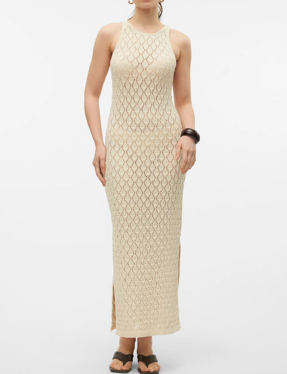 Rochie lunga Vero Moda, crem