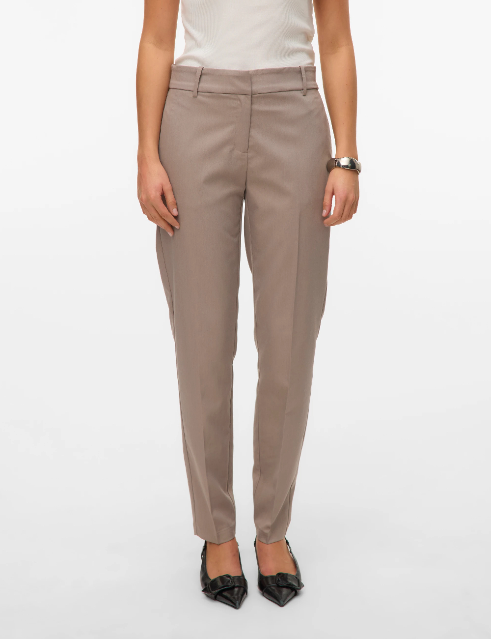 Pantaloni Vero Moda, maro deschis