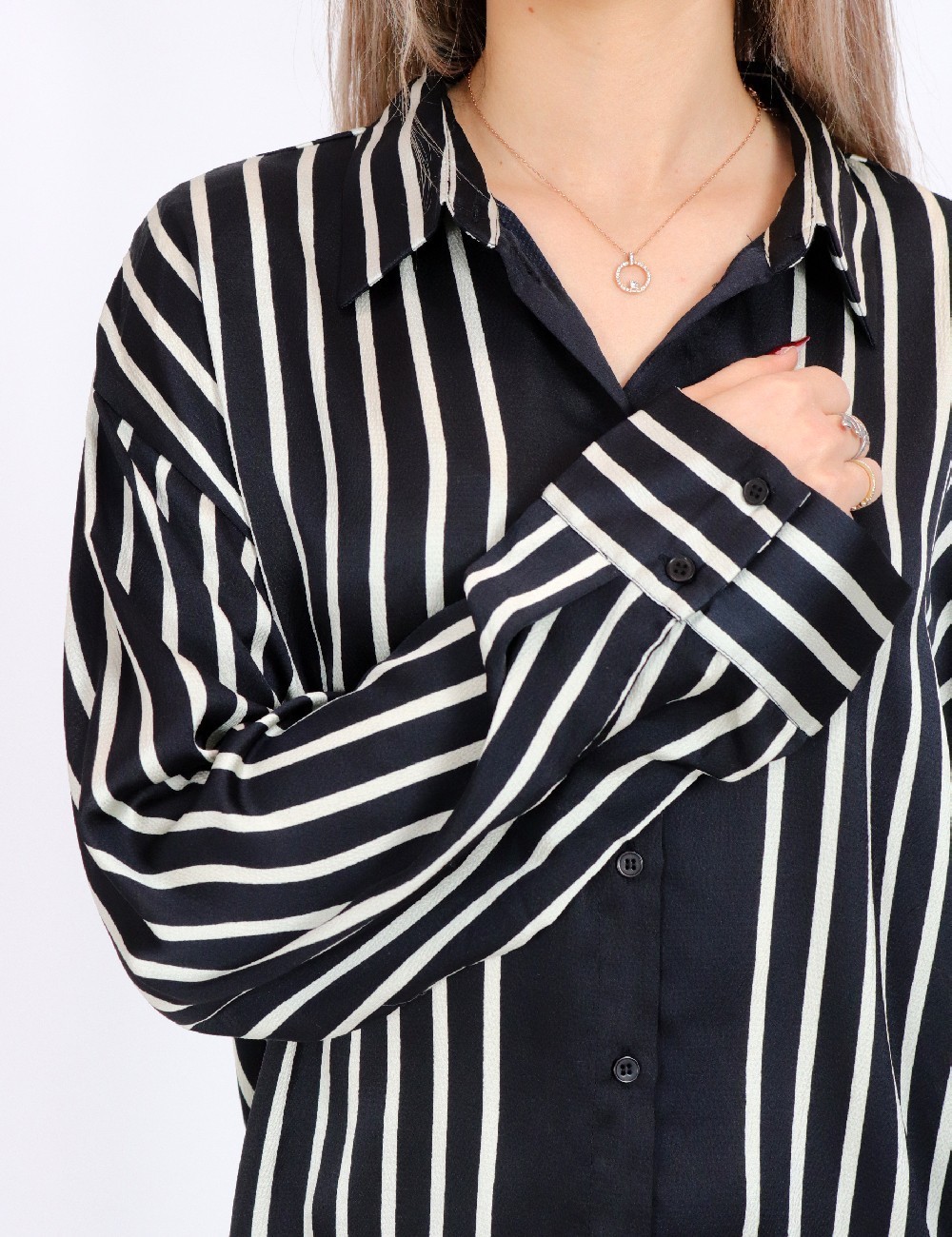 Camasa Vero Moda, alb/negru - 1 | YEO