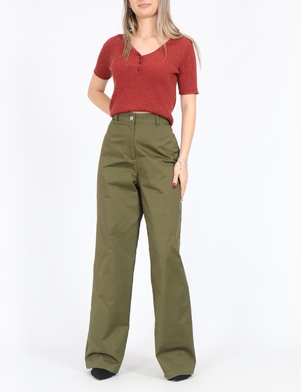 Pantaloni Vero Moda, verde - 1 | YEO