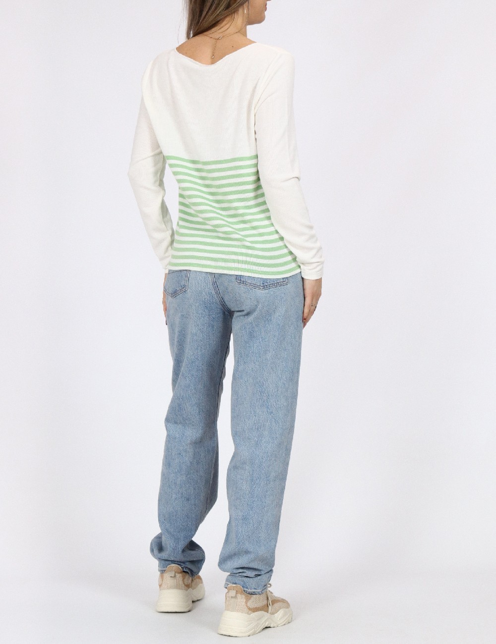 Bluza Only, alb/verde - 1 | YEO