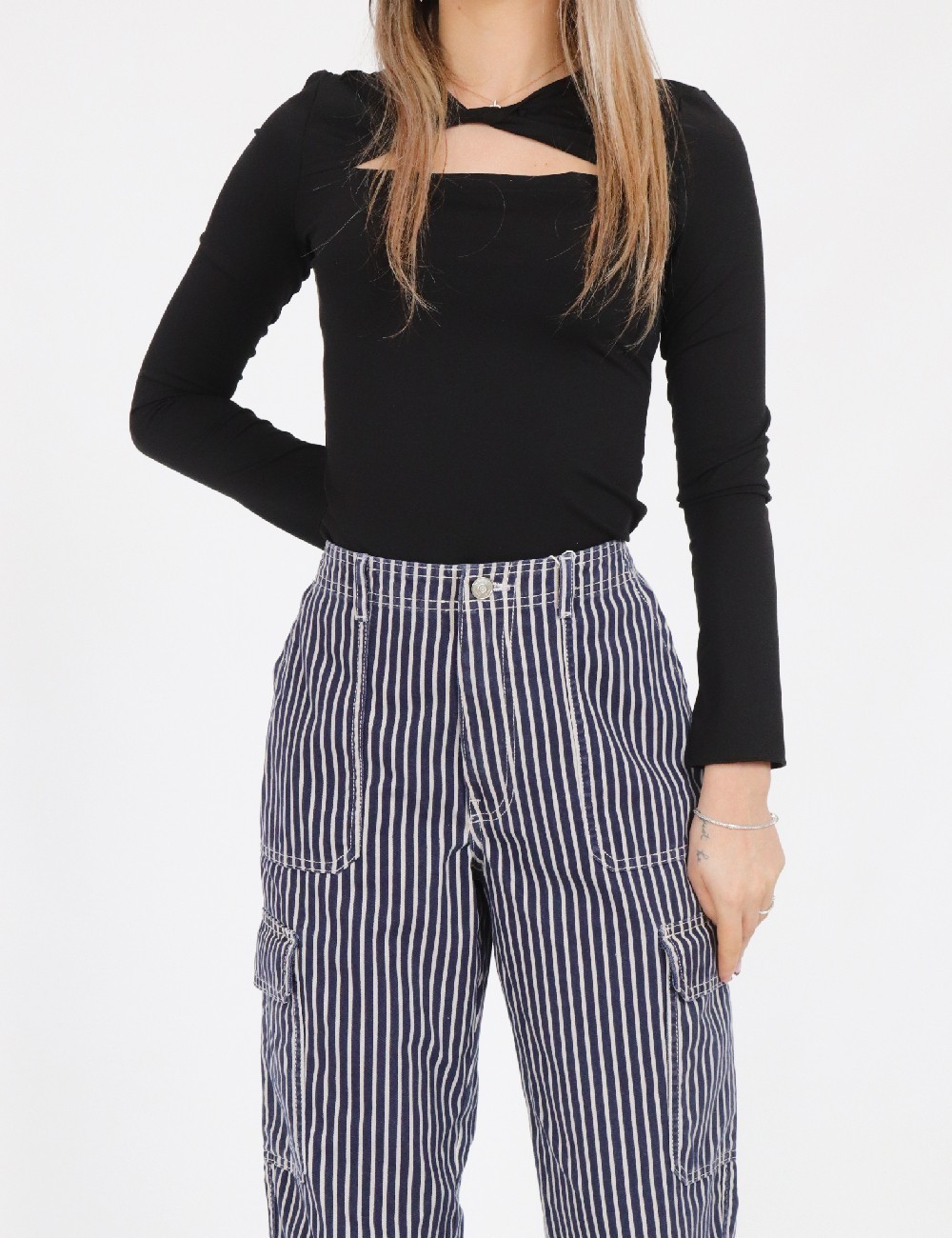 Pantaloni Only, bleumarin - 1 | YEO