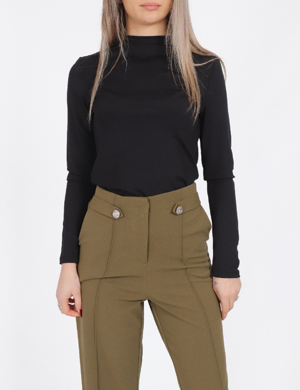 Pantaloni Jacqueline de Yong, verde - 1 | YEO