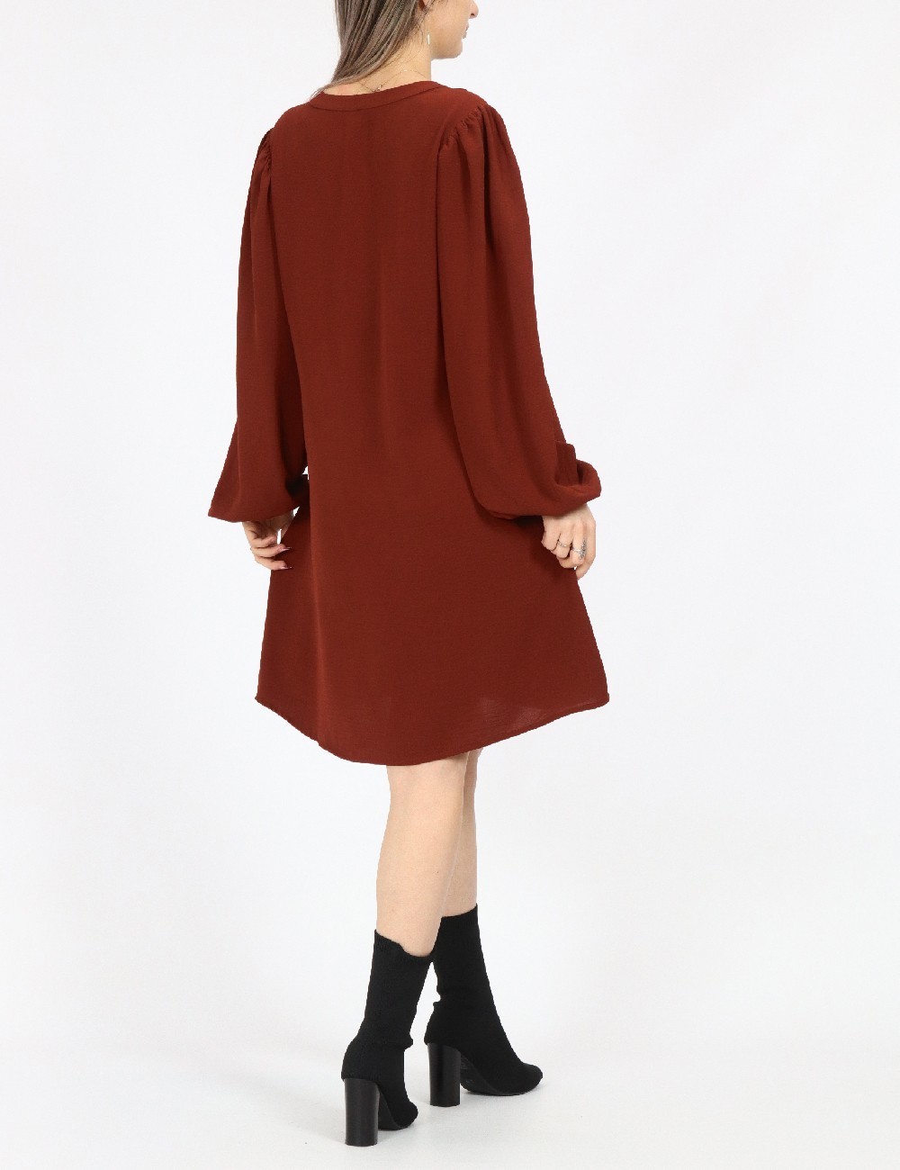 Rochie scurta Vero Moda, caramiziu - 1 | YEO
