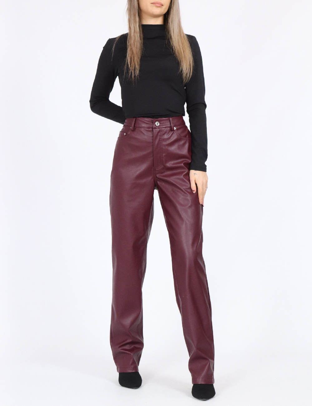 Pantaloni Only, visiniu