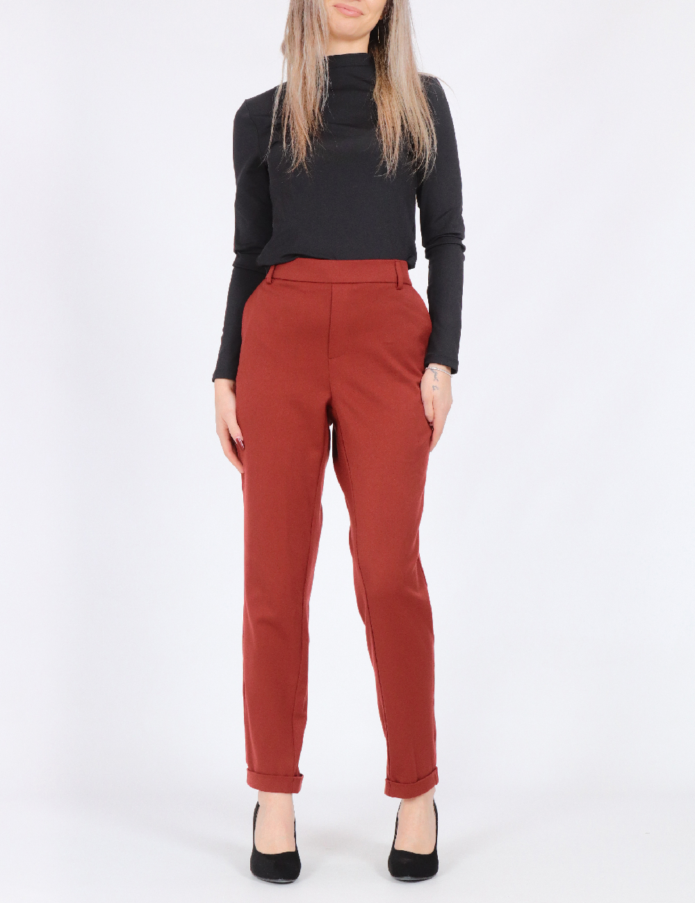 Pantaloni Vero Moda, caramiziu