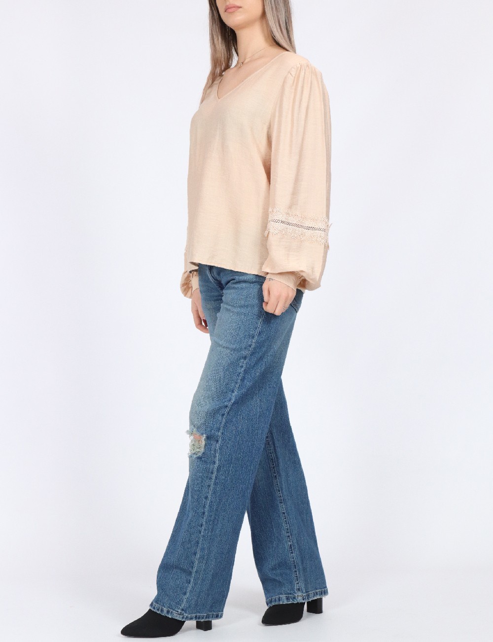 Bluza Jacqueline de Yong, crem - 1 | YEO
