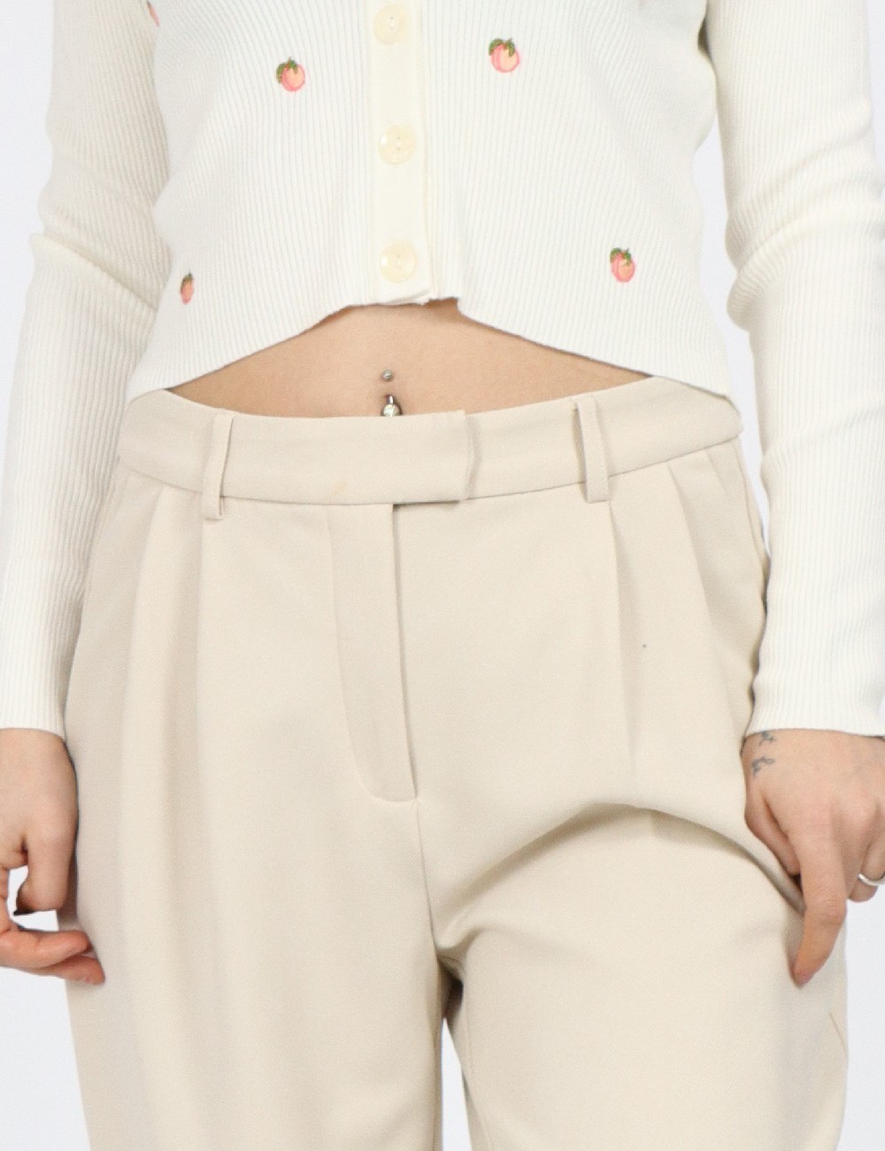 Pantaloni Only, crem - 1 | YEO