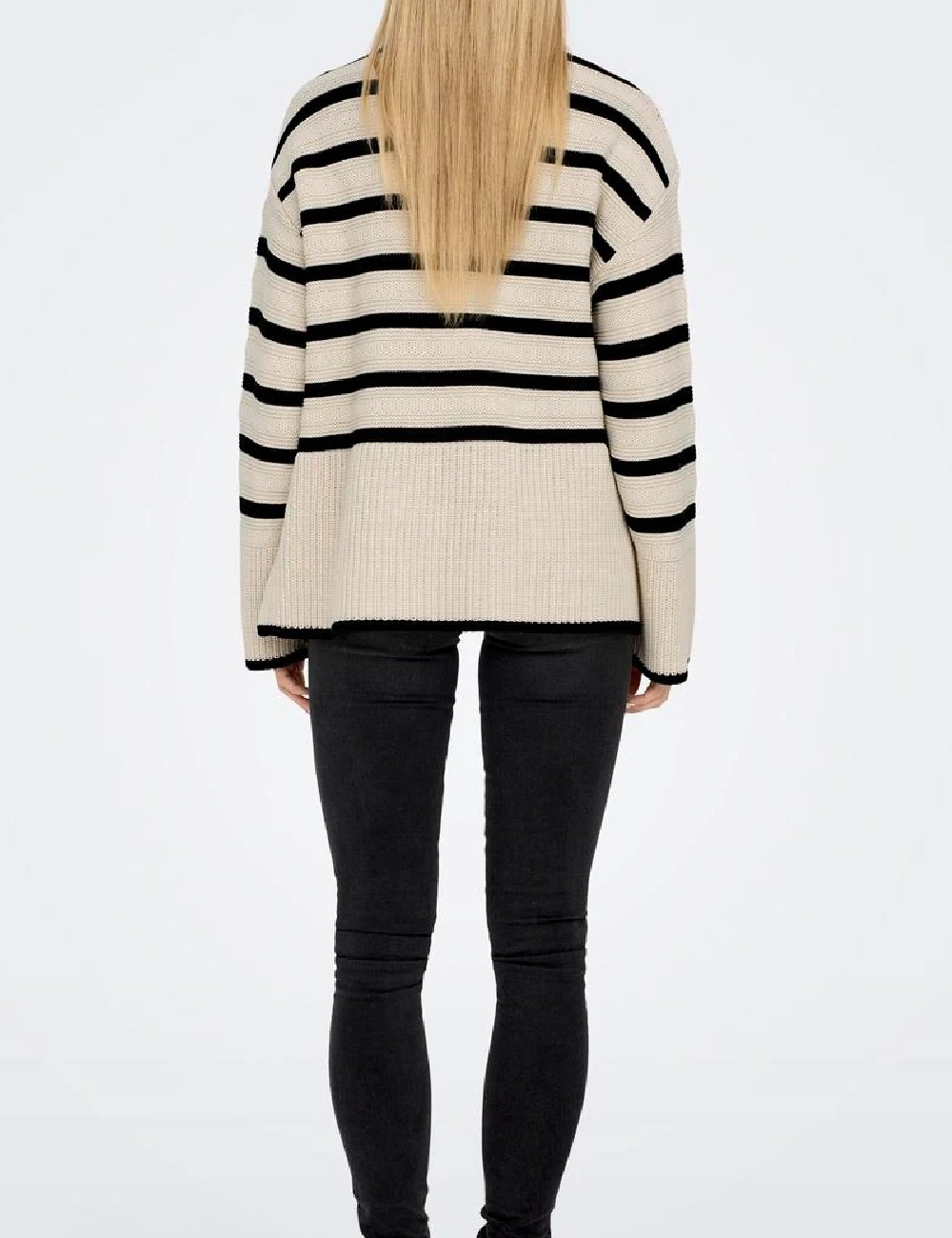 Pulover Only, crem/negru - 1 | YEO