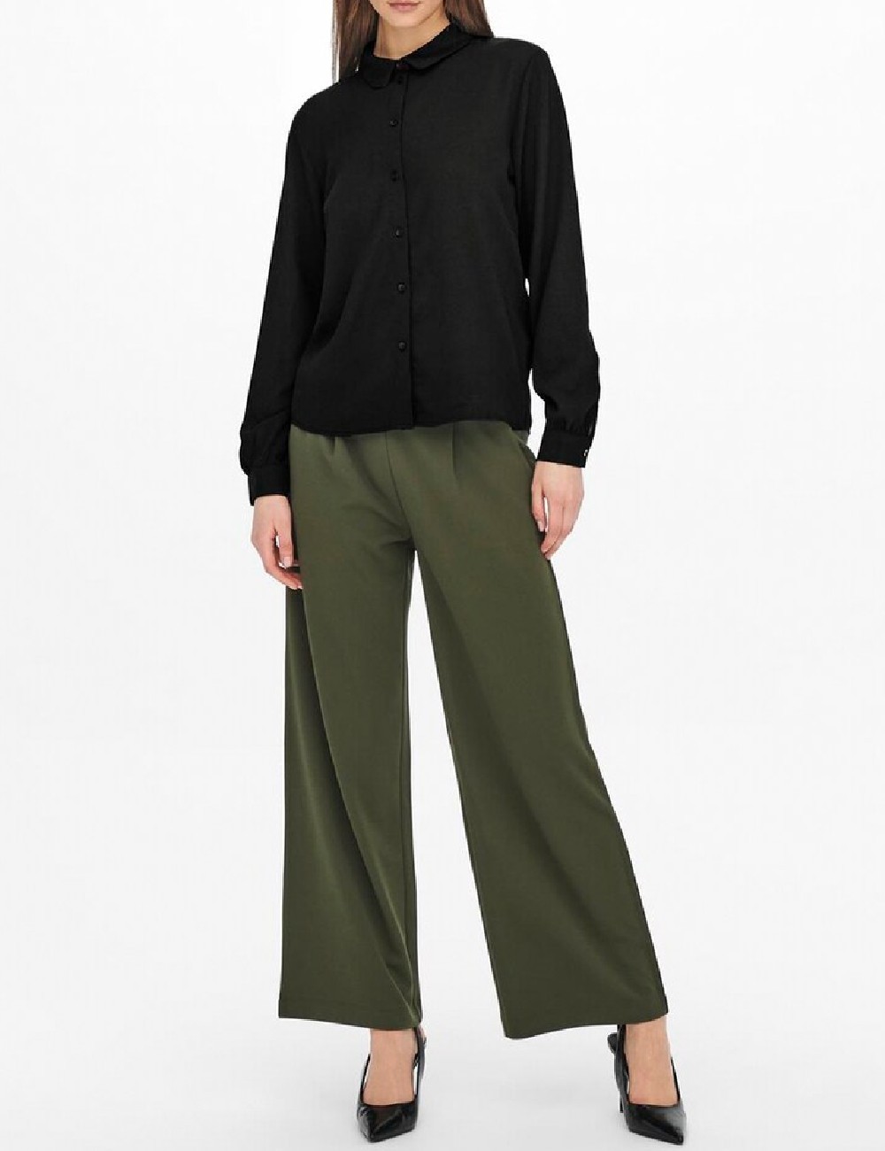 Camasa Jacqueline de Yong, negru - 1 | YEO