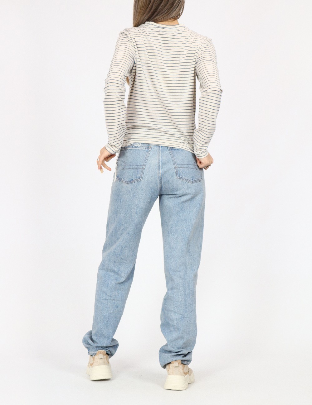 Bluza Only, crem/albastru - 1 | YEO