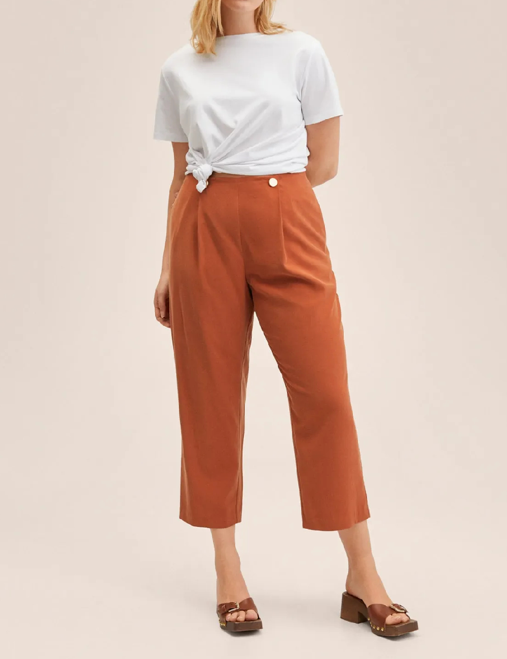 Pantaloni Mango Violeta, maro