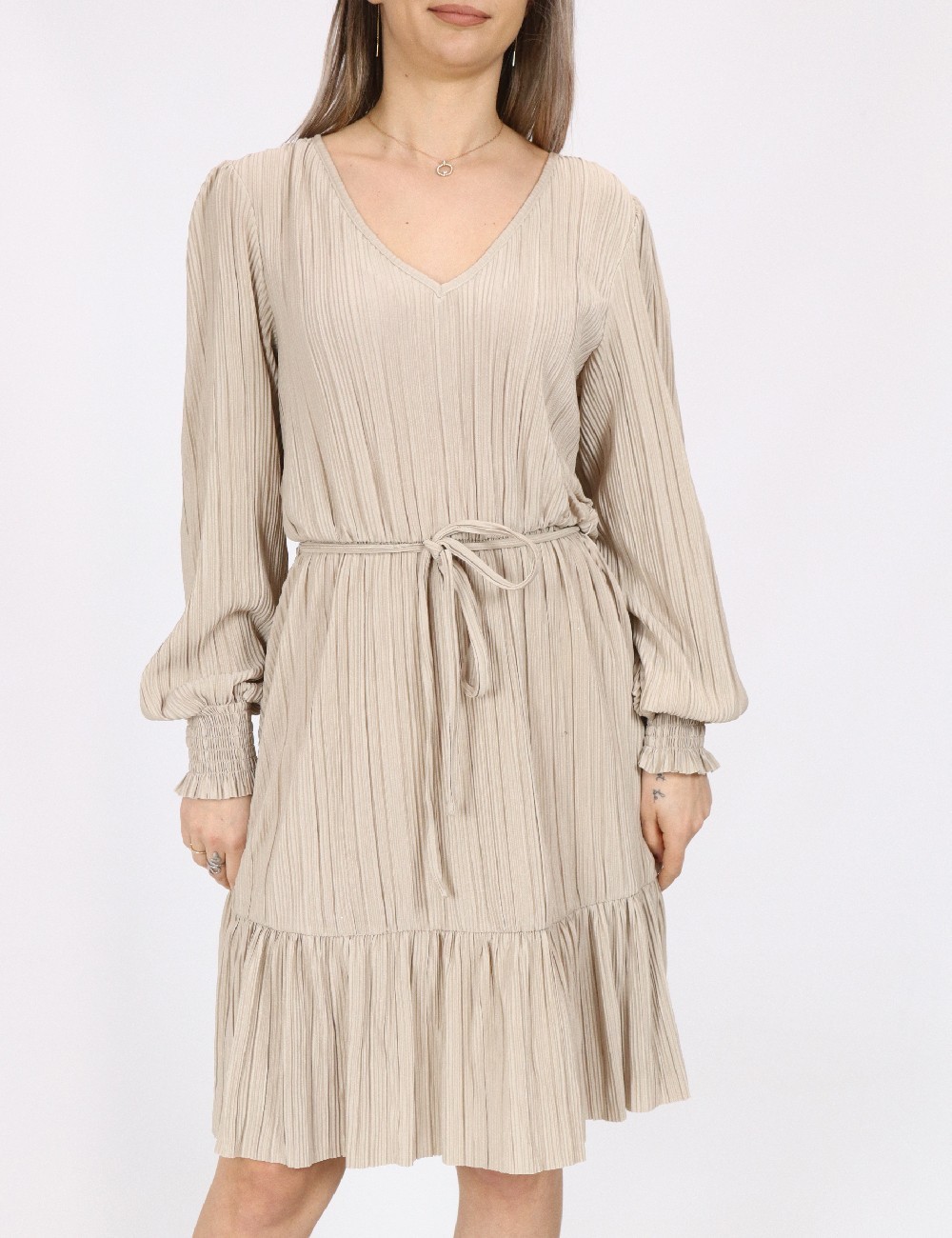 Rochie scurta Vero Moda, bej - 1 | YEO