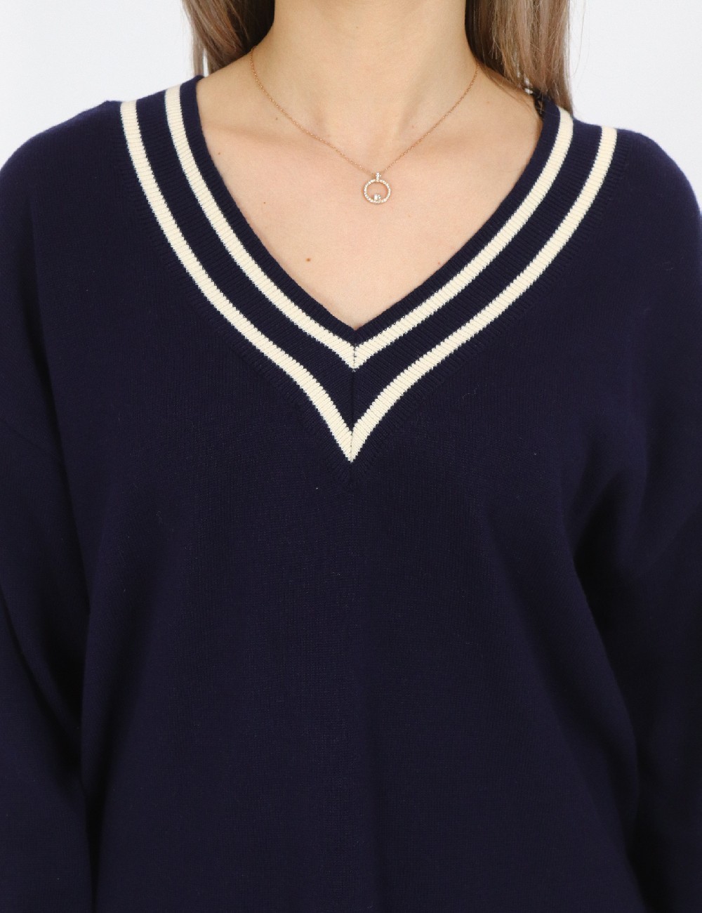 Bluza Pieces, bleumarin - 1 | YEO
