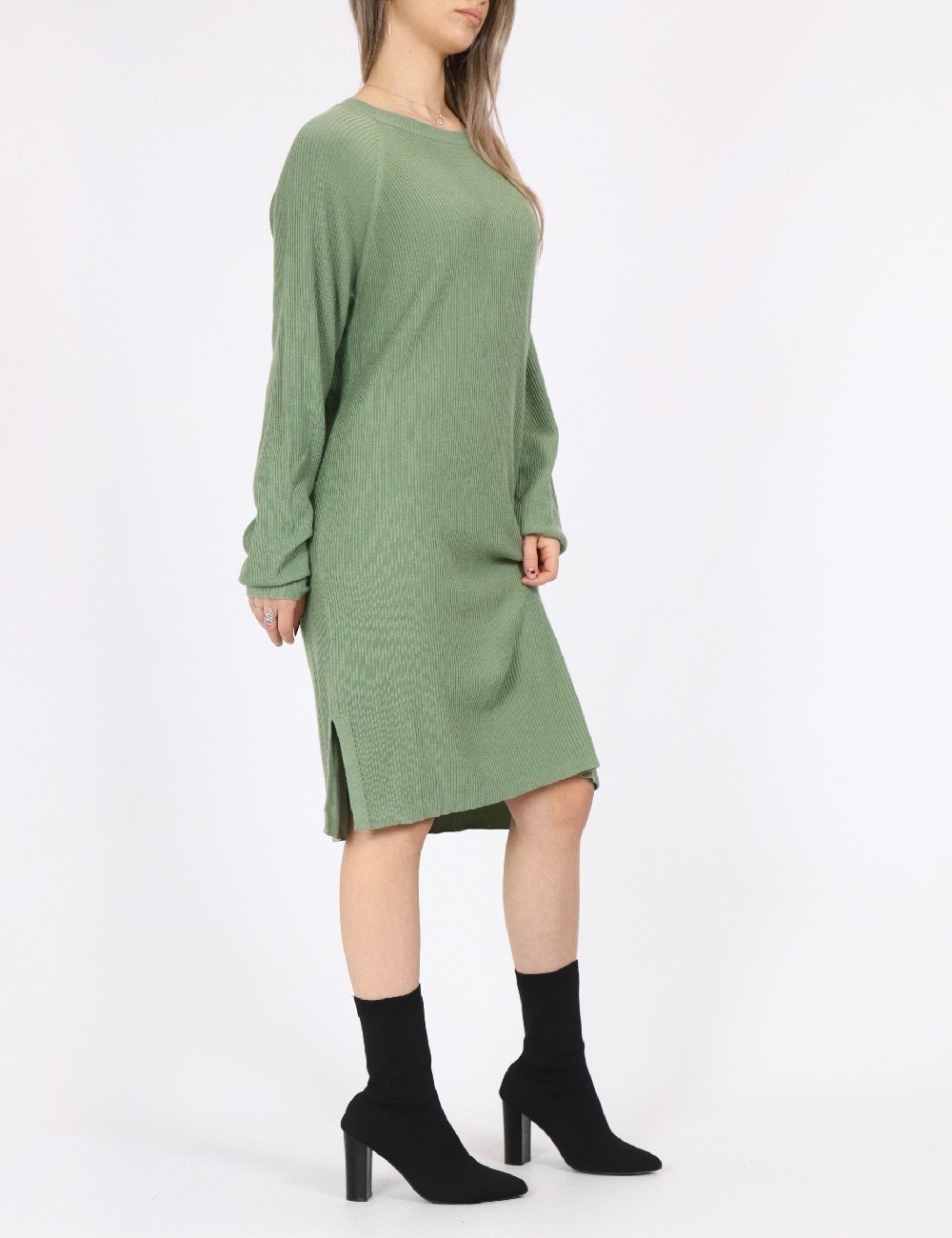 Rochie medie Pieces, verde - 1 | YEO