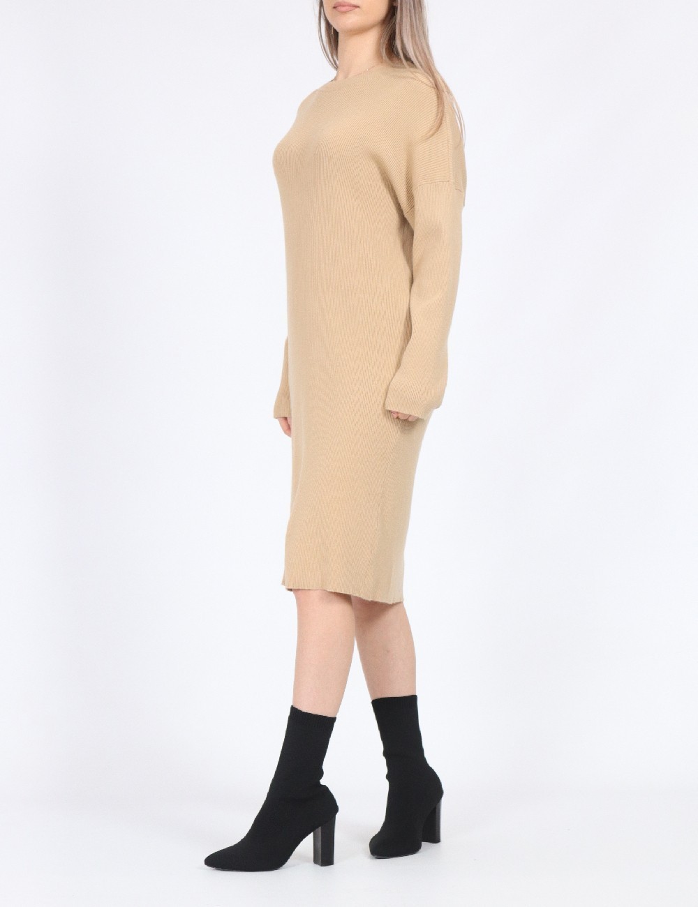 Rochie scurta Pieces, maro - 1 | YEO
