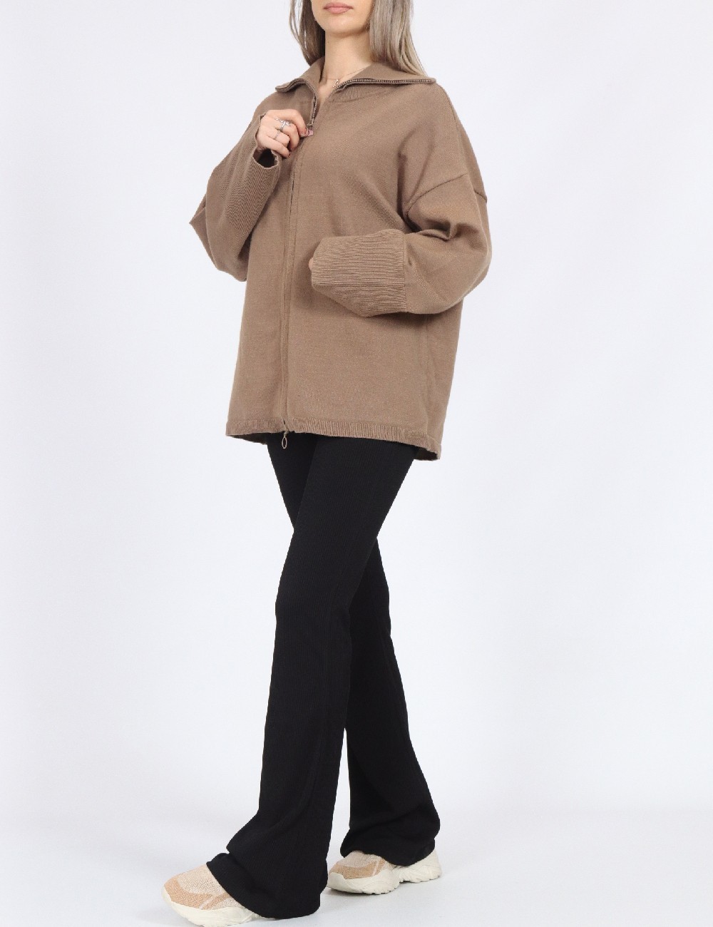 Bluza Pieces, maro - 1 | YEO