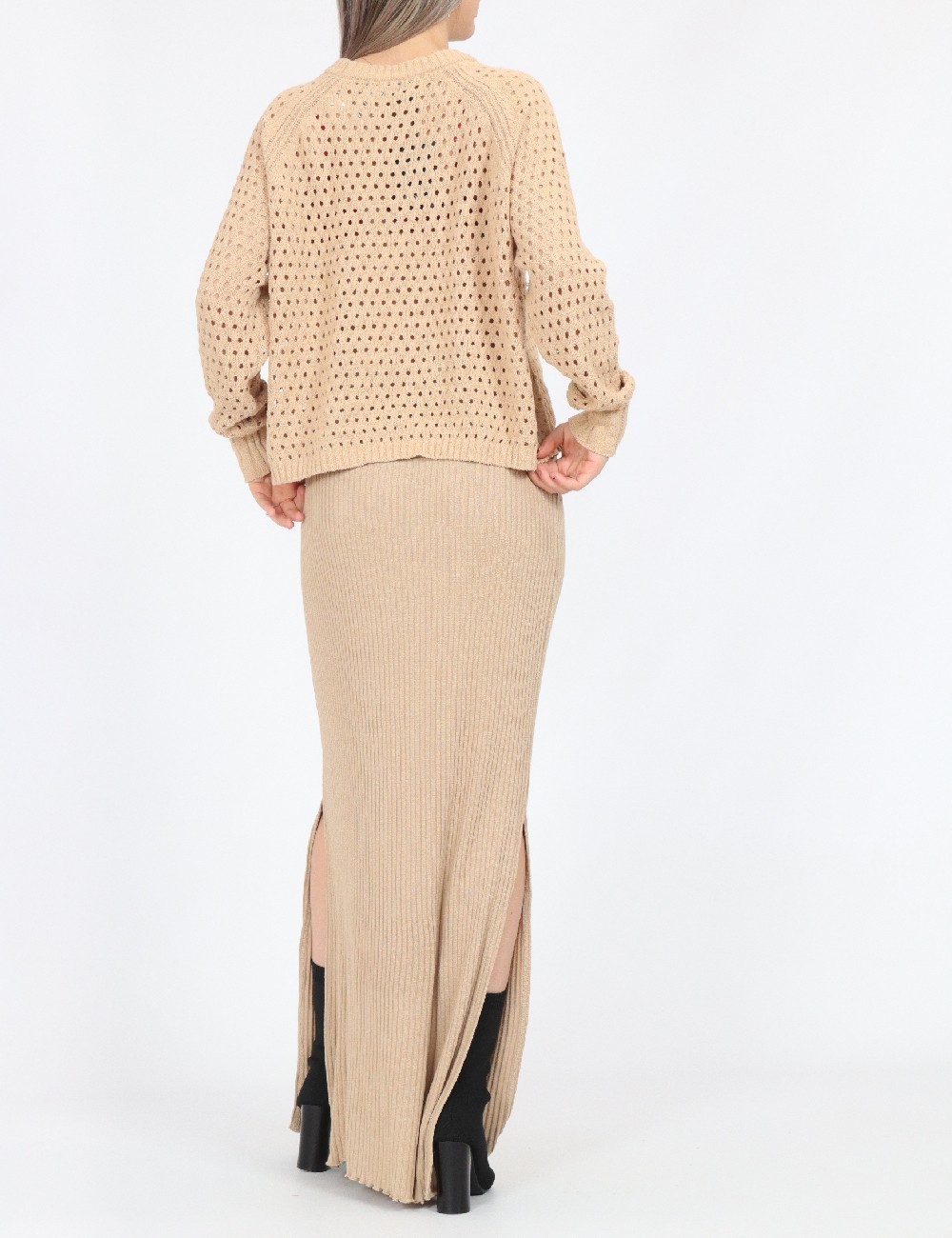 Bluza Pieces, maro - 1 | YEO