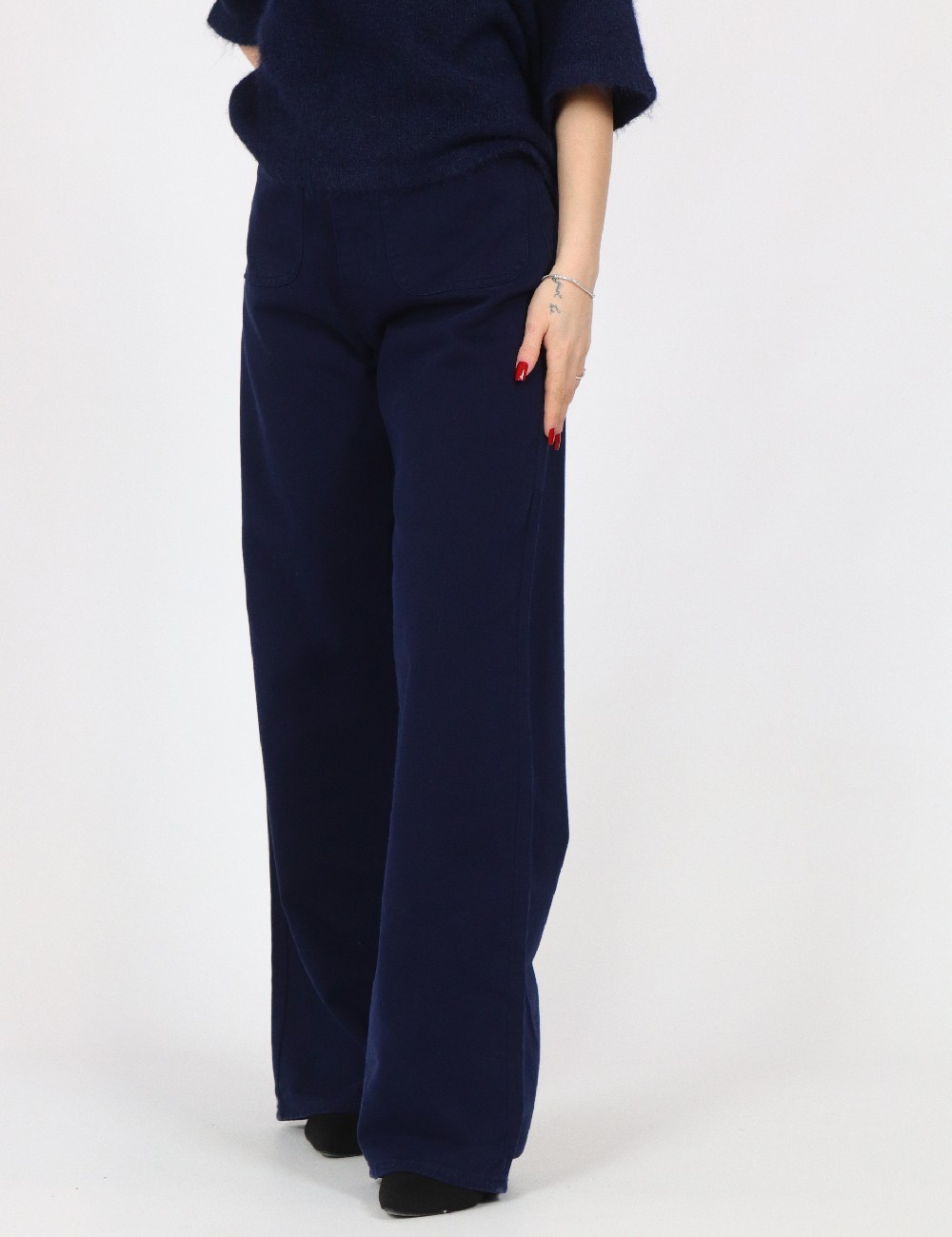 Pantaloni Pieces, albastru - 1 | YEO