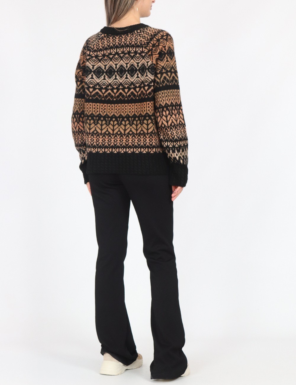Pulover Only, negru/maro - 1 | YEO