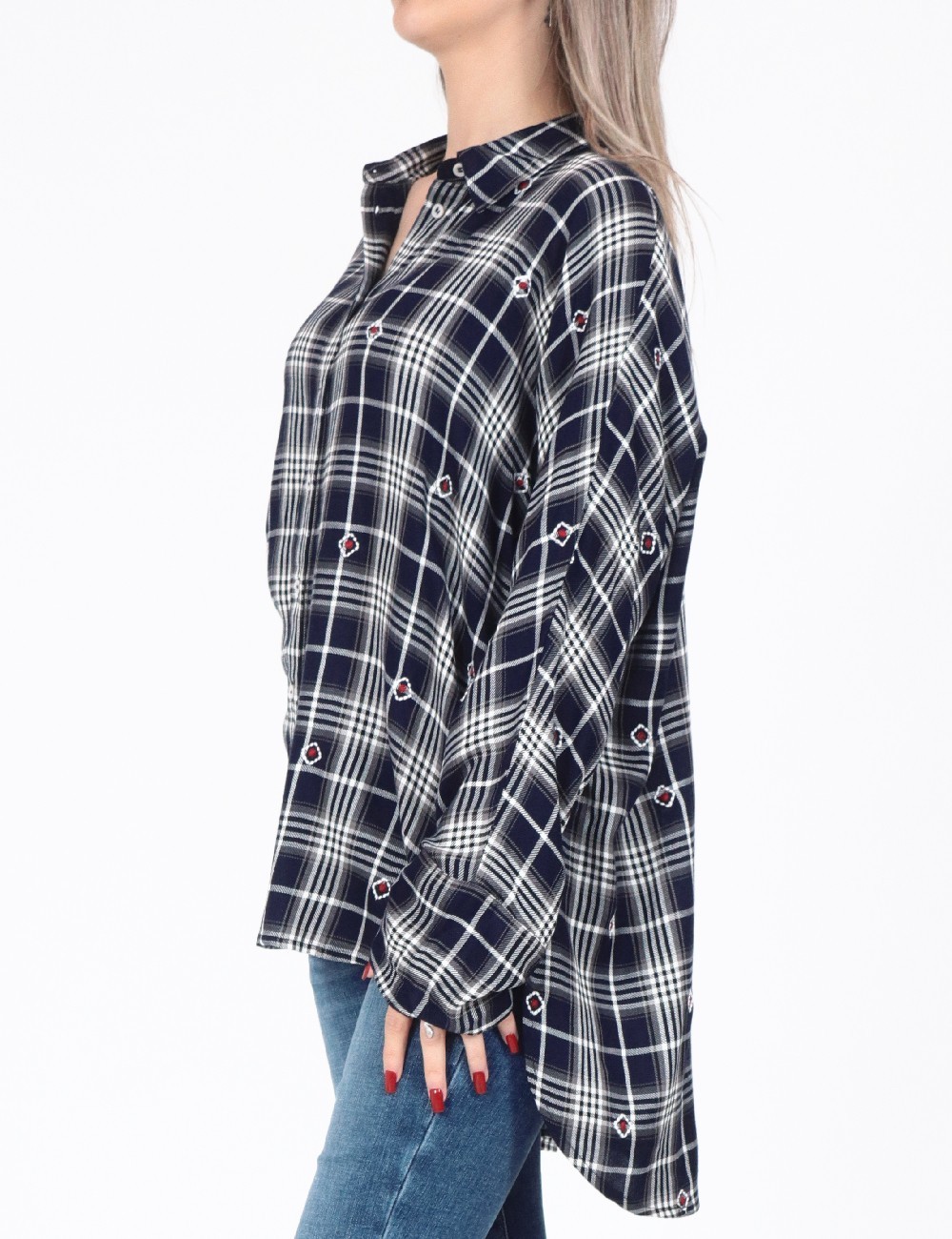 Camasa Oversize Only, bleumarin - 1 | YEO