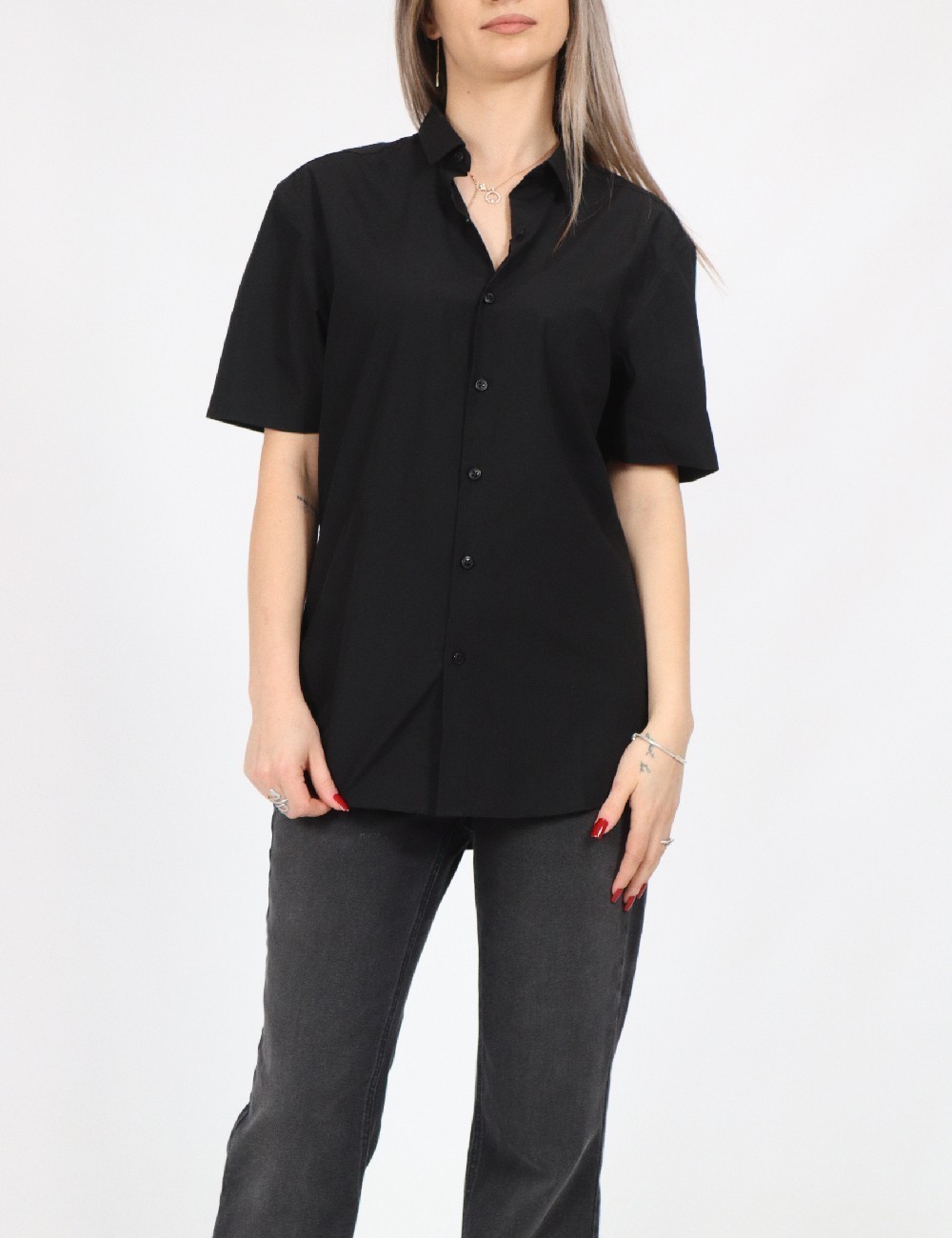 Camasa New look, negru - 1 | YEO