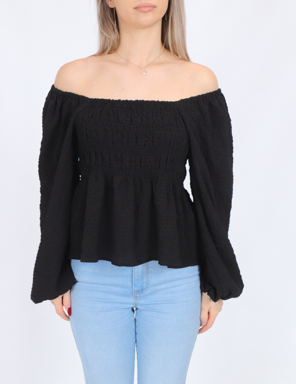 Bluza Pieces, negru