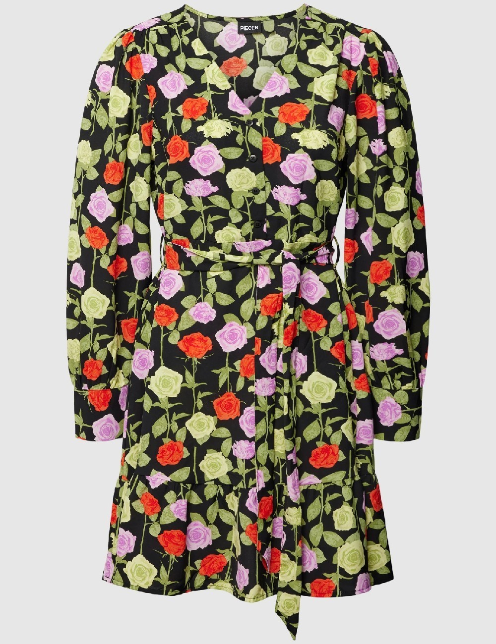 Rochie scurta Pieces, floral print - 1 | YEO