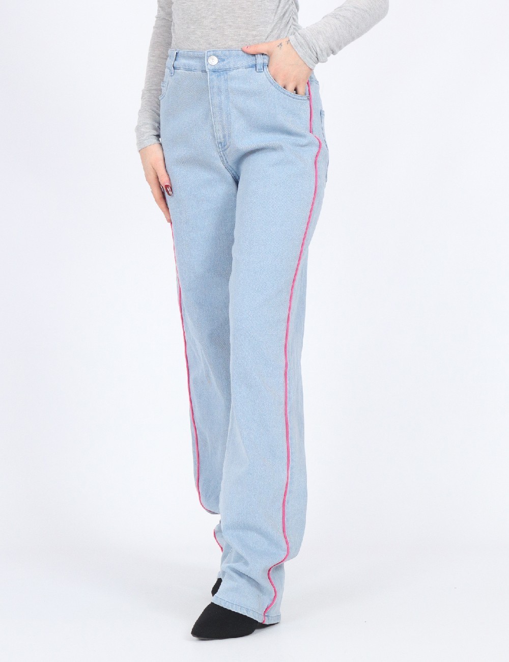 Blugi Pieces, albastru - 1 | YEO