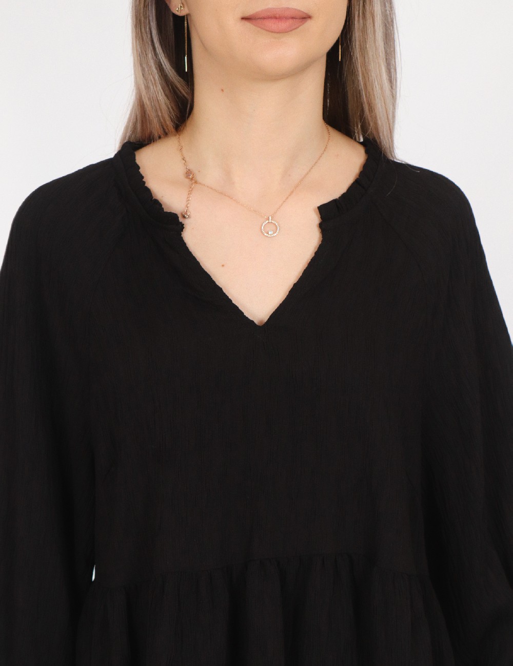 Bluza Pieces, negru - 1 | YEO