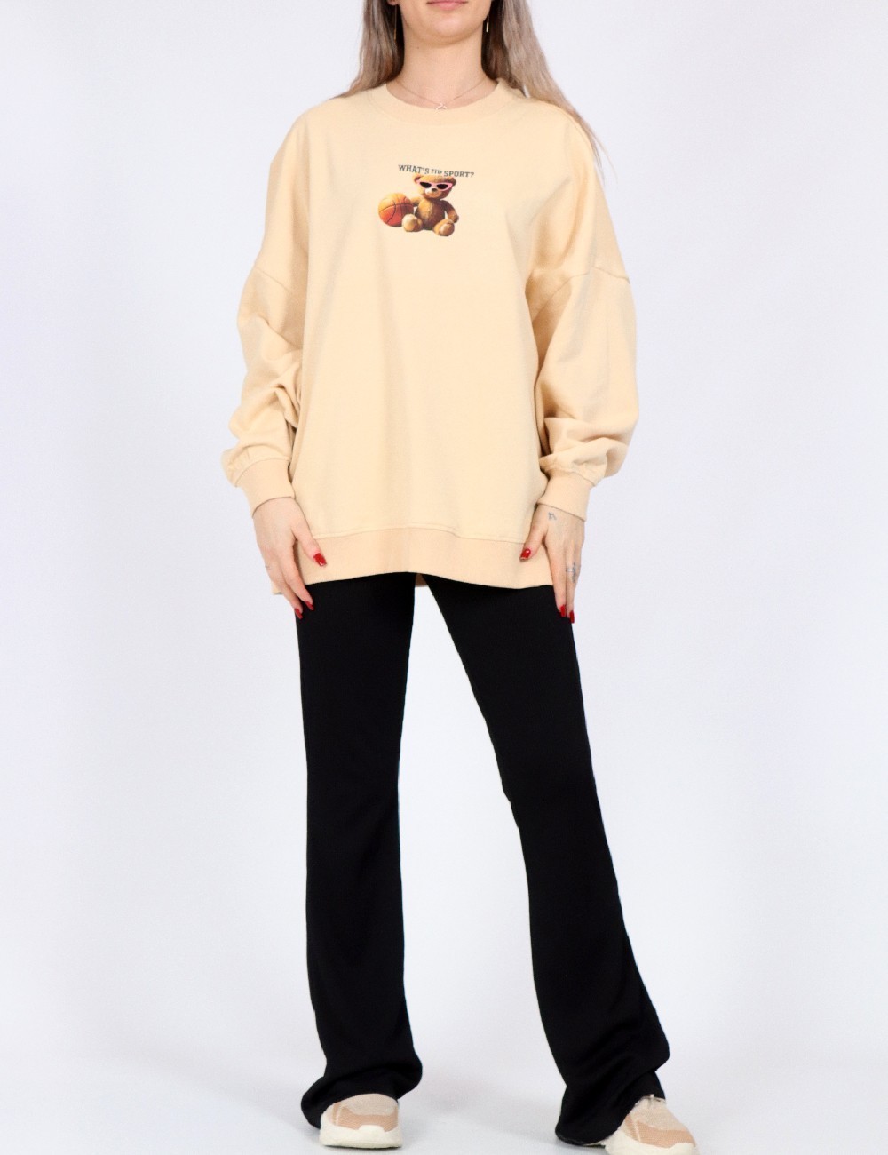 Bluza Oversize Only, crem - 1 | YEO