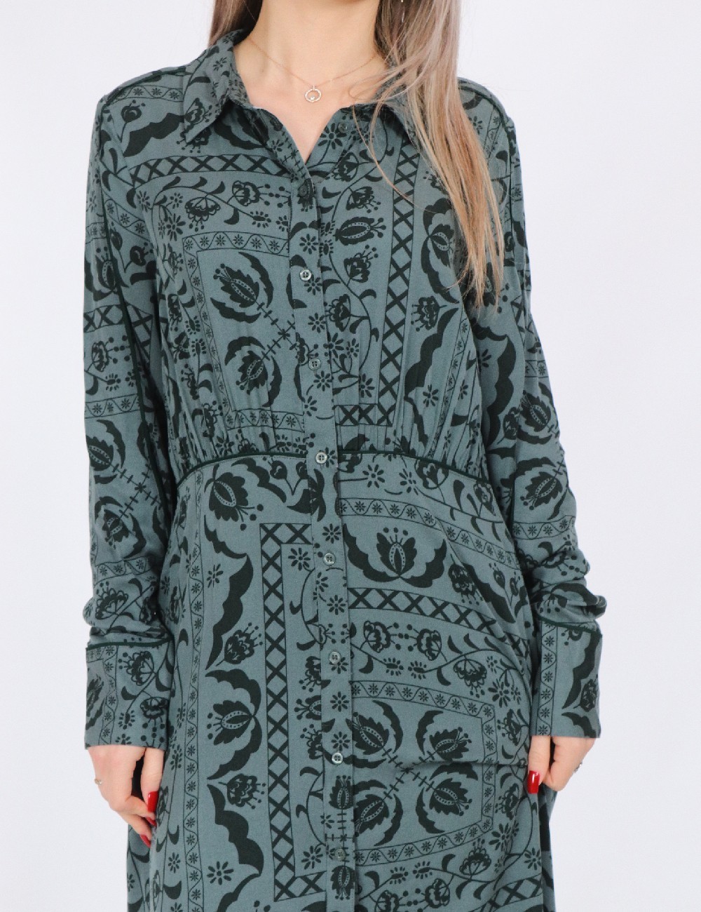 Rochie medie Vero Moda, verde - 1 | YEO