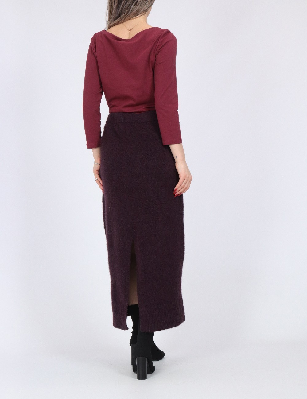 Fusta Vero Moda, pruna - 1 | YEO
