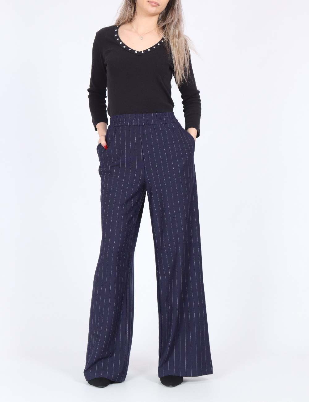 Pantaloni Vero Moda, bleumarin
