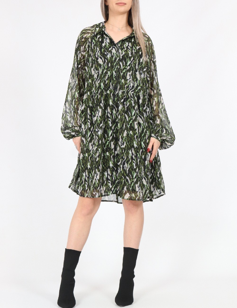 Rochie scurta Vero Moda, verde - 1 | YEO