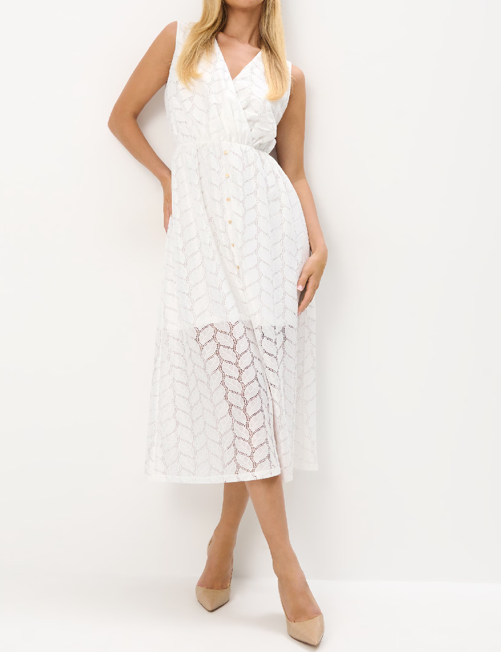 Rochie medie Mohito, alb