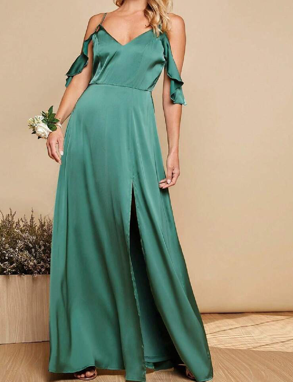 Rochie lunga SHEIN, verde