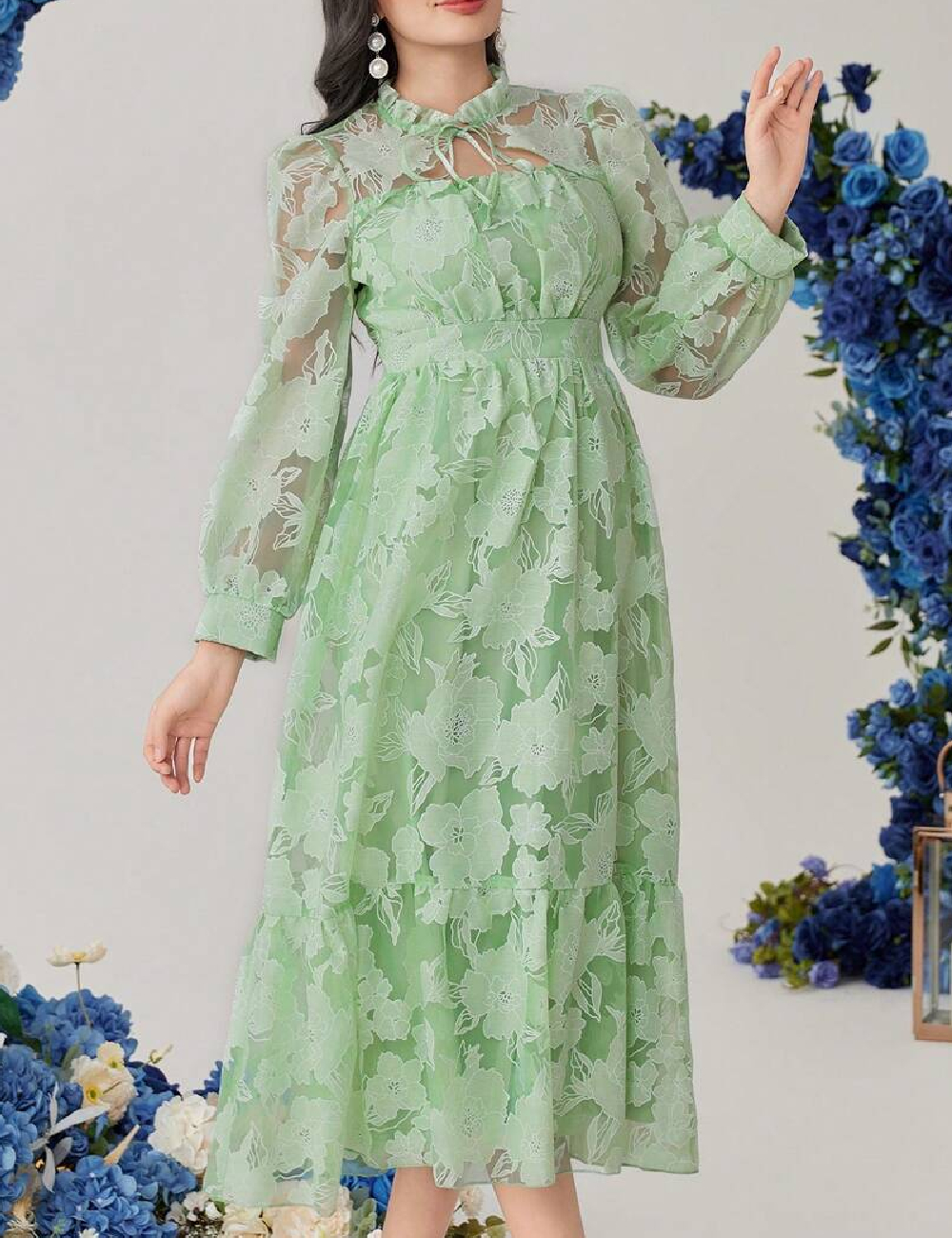 Rochie medie SHEIN, verde