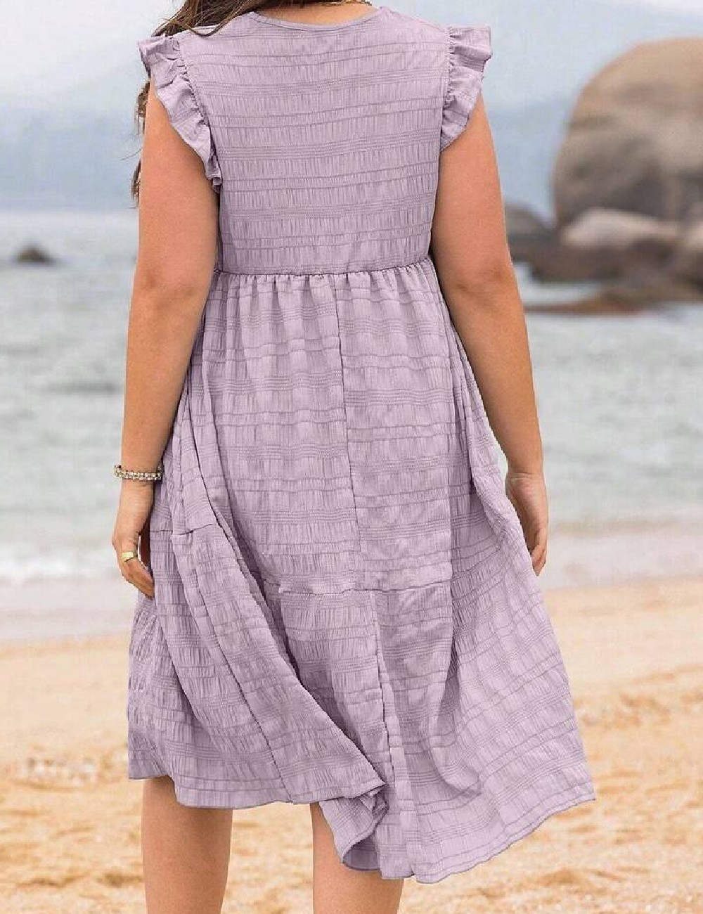 Rochie medie SHEIN CURVE, mov - 1 | YEO