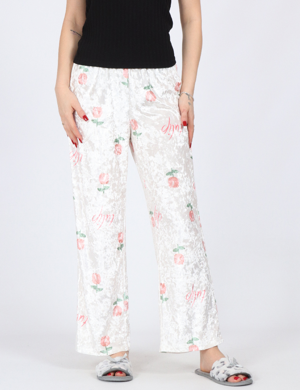 Pantaloni de pijama Dazy, ecru