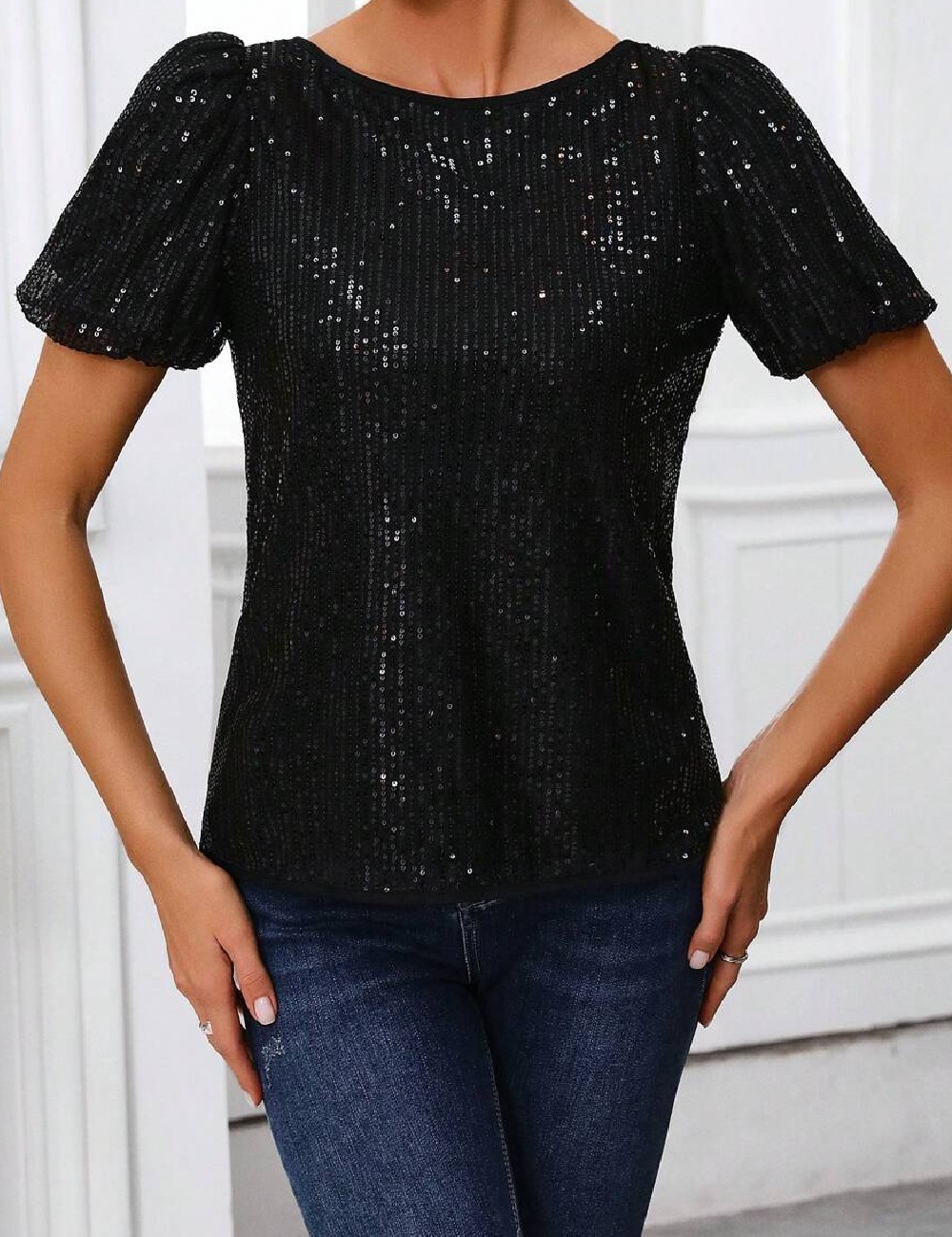 Tricou SHEIN, negru - 1 | YEO