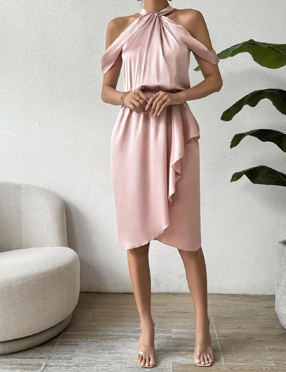 Rochie scurta SHEIN, roz
