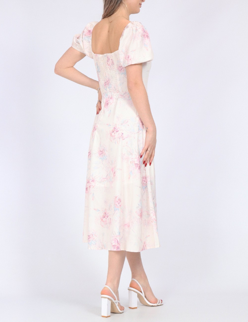 Rochie medie SHEIN, crem - 1 | YEO