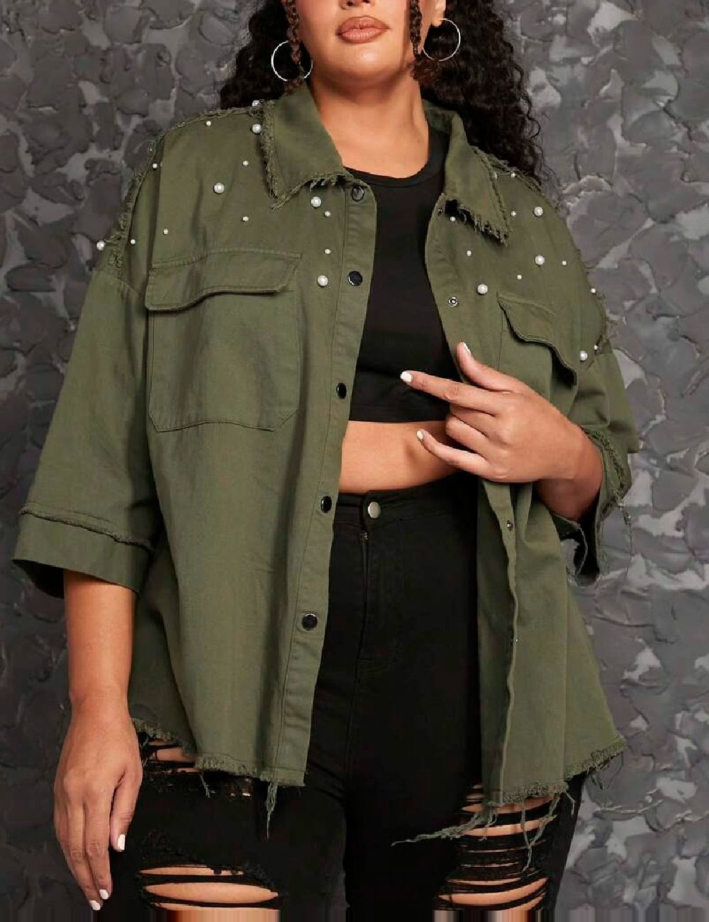 Jacheta SHEIN CURVE, verde - 1 | YEO